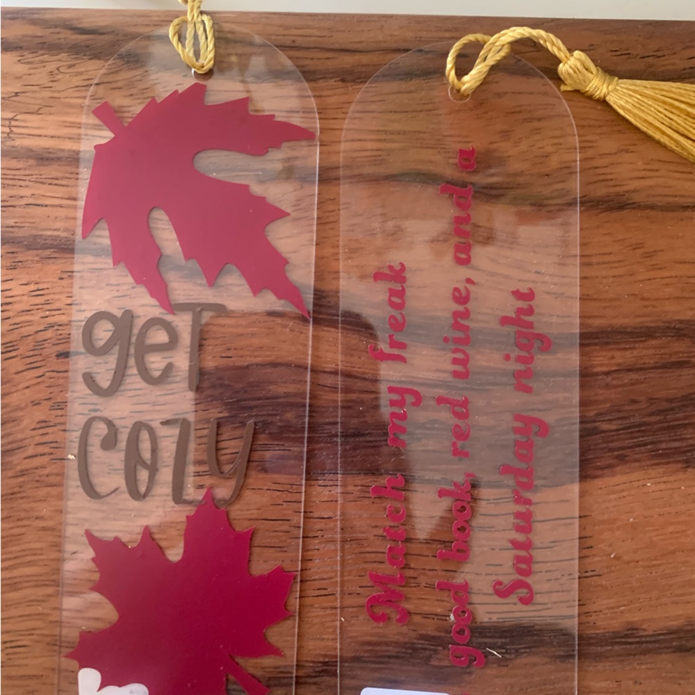Clear Handmade Bookmarks
